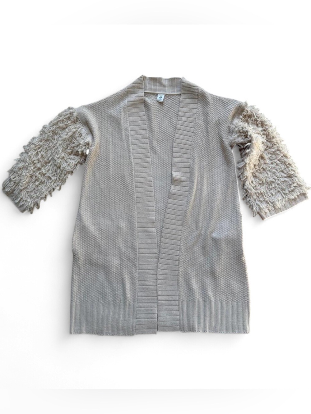 LIKE NEW Flawless Boutique Open Front Fringe Cardigan, Size XS/S